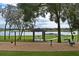 Community playground featuring swings, a covered picnic area and scenic lake views at 643 Cricklewood Ter, Lake Mary, FL 32746