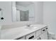 Modern bathroom featuring a sleek countertop, stylish fixtures, and contemporary design at 2043 Rock Maple Bnd, Kissimmee, FL 34746