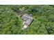Aerial view showcasing the house surrounded by lush greenery and a gazebo at 7838 Sloewood Dr, Mount Dora, FL 32757