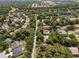 Overhead shot of a neighborhood showcasing tree-lined streets, well-maintained homes, and green spaces at 1121 Northern Way, Winter Springs, FL 32708