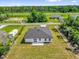 Exterior back view of house showcasing sliding glass doors and an abundance of lush foliage at 15684 Sw 37Th Cir, Ocala, FL 34473
