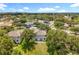 Expansive aerial view of a neighborhood with mature trees and well-maintained homes under a sunny sky at 1602 Presidio Dr, Clermont, FL 34711