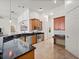 Modern kitchen with stainless steel appliances and an eat-in area at 2342 Northumbria Dr, Sanford, FL 32771