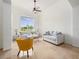 Open living room with a ceiling fan, a large window, and comfortable seating at 2342 Northumbria Dr, Sanford, FL 32771
