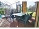 Covered patio area perfect for outdoor dining and entertainment with views of the pool and backyard at 1929 Nice Ct, Kissimmee, FL 34747