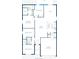This home layout features four bedrooms, two baths, a two-car garage, flex space, and an open-concept great room and kitchen at 21 Locust Ter, Ocala, FL 34472