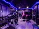 Basement area furnished as a game room with a treadmill, arcade game, and unique decor at 3211 Sunrise Walk, Kissimmee, FL 34747