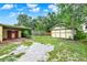 Spacious backyard with detached garage, carport, and grassy area at 1013 W 20Th St, Sanford, FL 32771