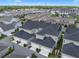 Panoramic aerial view showing upscale townhomes surrounded by lush trees in a vibrant community at 1859 Island Village Way, Kissimmee, FL 34747