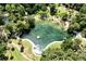 Aerial view of the community pool with surrounding landscaping, clear water, and ample seating at 209 Fairway Dr # 209, Longwood, FL 32779