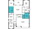 Detailed floor plan showcasing the layout of the home including bedrooms, kitchen, and bathrooms at 2627 Ginseng Ivy St, Apopka, FL 32703