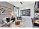 Comfortable office space with a neutral color palette, natural lighting, and unique decor at 5503 Banyan Bay Rd, St Cloud, FL 34771