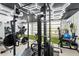 Stay fit in this home gym with modern equipment, turf, and unique lighting fixtures, perfect for workouts at 6839 Hidden Glade Pl, Sanford, FL 32771