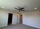 Spacious bedroom with a ceiling fan and recessed lighting, providing a comfortable atmosphere at 4113 Sagefield Dr, Harmony, FL 34773