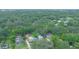Aerial shot showcases the property's lush green surroundings and neighborhood setting at 805 E 20Th St, Sanford, FL 32771