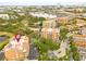 Aerial view of condo building, showcasing the architecture and the cityscape beyond the trees at 7500 Toscana Blvd # 331, Orlando, FL 32819