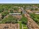 Scenic aerial view of a condominium complex with mature trees, communal parking, and well-maintained grounds at 200 St Andrews Blvd # 802, Winter Park, FL 32792