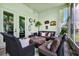 Relaxing screened-in porch with comfortable seating and decor at 785 Hawks Bluff, Clermont, FL 34711