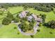 Stunning aerial view of the estate with manicured lawns and a circular driveway leading to the luxurious home at 10621 Sw 11Th Ter, Ocala, FL 34476