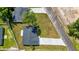 An aerial view of two houses, each with concrete driveways and well-manicured lawns at 13026 Ne 6 Pl, Silver Springs, FL 34488