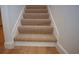 Beige carpeting on stairs with wood base at 11001 Se Sunset Harbor Rd # A08, Summerfield, FL 34491