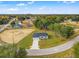 Aerial view of a single-story home situated on a spacious lot at 17273 Sw 20Th Court Rd, Ocala, FL 34473