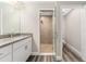 Modern bathroom with granite counters and glass enclosed shower at 4444 Sw 118 Ter, Ocala, FL 34481