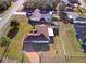 Aerial view of single-Gathering home with pool and fenced backyard at 352 Marion Oaks Ln, Ocala, FL 34473