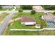 Aerial view showing a house's backyard, pool, and shed at 352 Marion Oaks Ln, Ocala, FL 34473