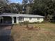 Ranch-style house with a well-maintained yard and a tree at 1105 Ne 45 Pl, Ocala, FL 34479