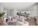 Bright and airy living room flowing into the kitchen, with modern furnishings and neutral decor at 4544 Sw 156 Pl, Ocala, FL 34473