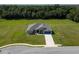 Aerial view of the home showing the well-manicured lawn and mature trees creating a private oasis at 25 Nw 45Th Loop, Ocala, FL 34475