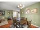 Dining room with a table, seating for six, a chandelier, and horse art at 4560 Sw 52Nd Cir # 101, Ocala, FL 34474
