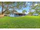 The backyard has a screened patio and a shed at 5721 Se 22Nd Pl, Ocala, FL 34480