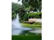 Scenic view of the community entrance fountain and manicured landscaping at 17808 Se 115Th Ct, Summerfield, FL 34491