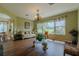 Inviting living room with backyard views and comfortable seating, adjacent to dining area at 15268 Sw 14Th Avenue Rd, Ocala, FL 34473