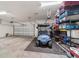Large garage with golf cart and storage shelves at 5172 Nw 46Th Lane Rd, Ocala, FL 34482