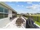 Patio with built-in seating and grill area at 5172 Nw 46Th Lane Rd, Ocala, FL 34482