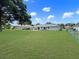 Spacious backyard featuring a large grassy area and a partial fence at 4937 Nw 30Th Pl, Ocala, FL 34482