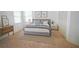 Well-lit bedroom with light gray walls, a plush bed, and contemporary decor at 4215 Se 24Th Ter, Ocala, FL 34480