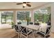 Outdoor dining area with a view of the screened pool at 4893 Sw 4Th Cir, Ocala, FL 34471