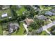 Aerial view of a neighborhood showcasing lush green lawns and mature trees surrounding single-Gathering homes at 10291 Se 42Nd Ter, Belleview, FL 34420