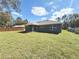 Backyard of home with covered patio and ample green space at 8949 Se 159Th Ln, Summerfield, FL 34491