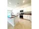 Modern kitchen featuring white cabinets, stainless steel appliances, granite countertops, and an island with a sink at 3127 Ne 45Th Ave, Ocala, FL 34470
