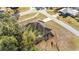 Aerial view of a home surrounded by lush trees, showcasing its well-maintained lawn and proximity to neighboring houses at 33 Pecan Pass Run, Ocala, FL 34472