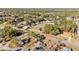 Aerial shot of a neighborhood with charming homes and tree-lined streets, offering a serene and Gathering-friendly environment at 33 Pecan Pass Run, Ocala, FL 34472