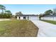 A charming single-story home features a two-car garage, well-maintained lawn, and a welcoming front facade at 13848 Sw 102 St, Dunnellon, FL 34432