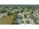 Aerial view of neighborhood showcasing location, mature trees, and neighboring homes at 8150 Sw 108Th St, Ocala, FL 34481