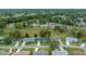 This aerial view showcases the neighborhood with lush greenery and well-maintained homes in a quiet community at 8150 Sw 108Th St, Ocala, FL 34481
