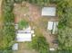 Aerial view of property, showing a mobile home and several outbuildings at 21500 Sw 33Rd St, Dunnellon, FL 34431